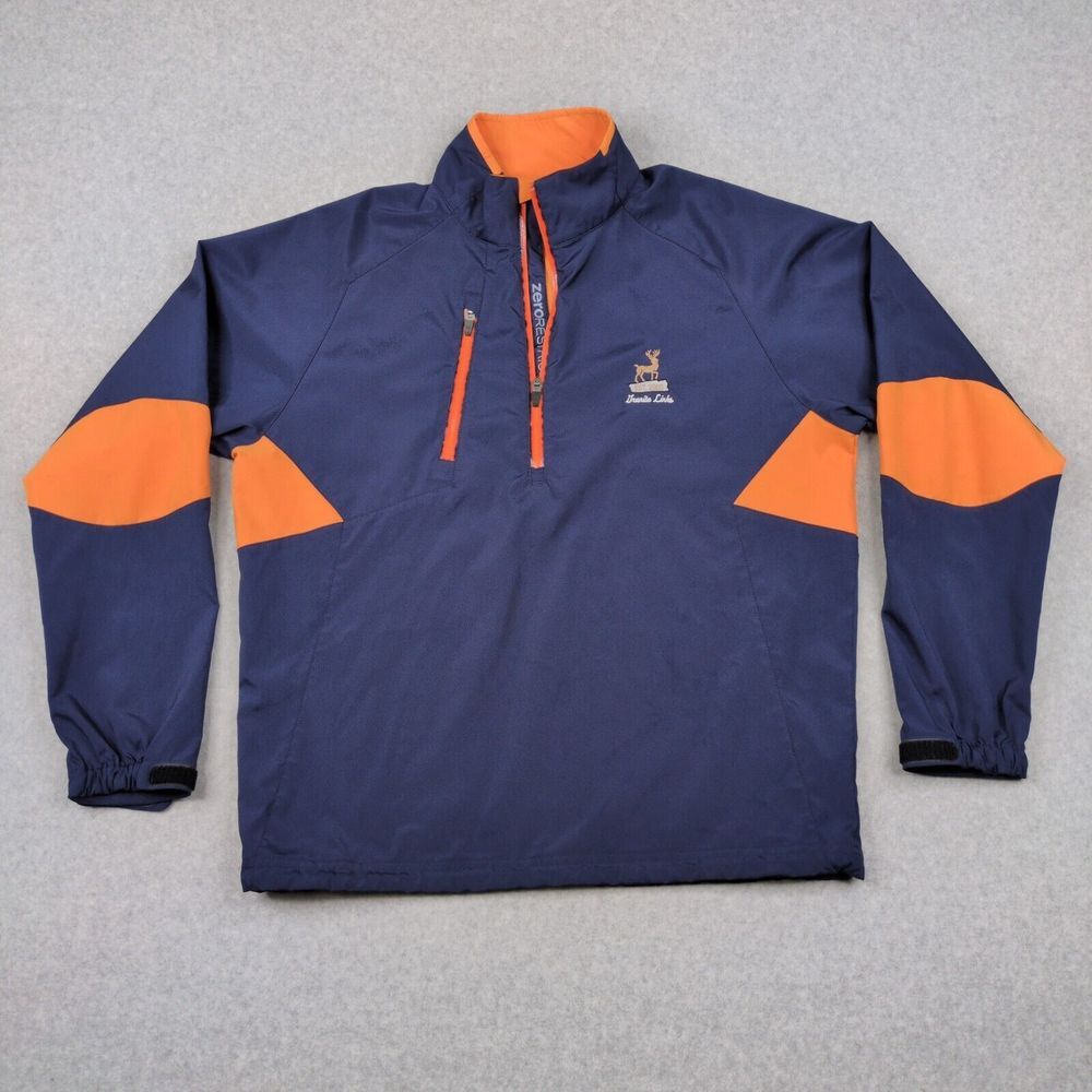 Zero Restriction Jacket Mens Medium Blue Tour Series Golf Windbreaker 1/4 Zip‎